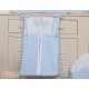 Parure de lit bébé deux coeurs bleu