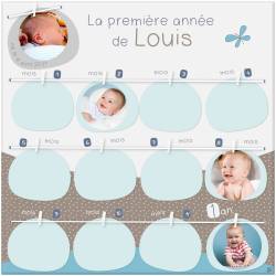 Cadre pêle mêle "ma 1ère année" bella personnalisable