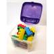 Fauteuil coffre violet avec briques Petit Pouce Factory