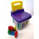 Fauteuil coffre violet avec briques Petit Pouce Factory