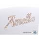 Lit bébé couronne rose + matelas