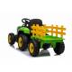 Tracteur électrique XMX611 avec remorque, vert