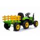 Tracteur électrique XMX611 avec remorque, vert