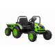 Tracteur électrique POWER avec remorque, vert