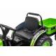 Tracteur électrique POWER avec remorque, vert