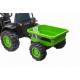 Tracteur électrique POWER avec remorque, vert