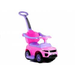 voiture porteur pour enfant avec poignée parentale rose