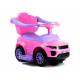 voiture porteur pour enfant avec poignée parentale rose