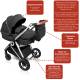 Poussette  trio Halime Air babygo - 3 coloris