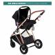 Poussette  trio Halime Air babygo - 3 coloris