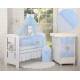Parure de lit bébé complète ours teddy bleu