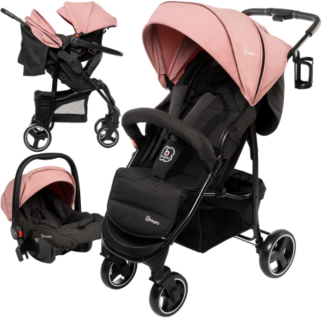 Poussette duo basket babygo - 3 coloris