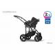 Poussette pour enfants d'âges rapprochés Multistroller gris foncé