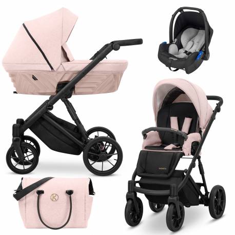 Poussette trio Ivento smoky pink