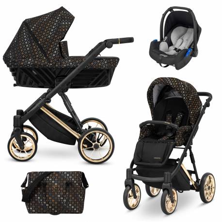 Poussette trio Ivento premium black style