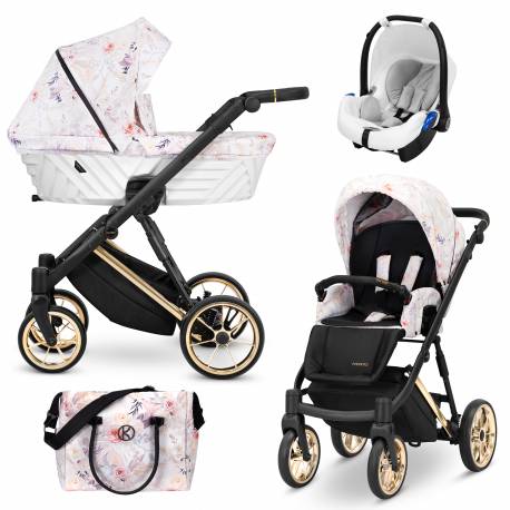 Poussette trio Ivento premium delicate flowers