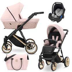 Poussette trio Ivento premium smoky pink
