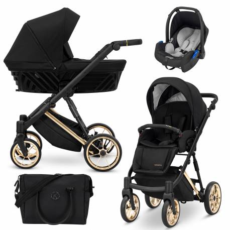 Poussette trio Ivento premium deep black