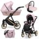 Poussette trio Ivento premium eco pink metalic