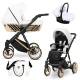 Poussette trio Ivento premium glam white pearl