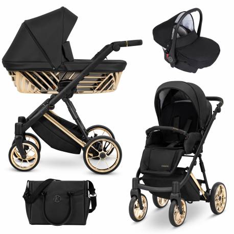 Poussette trio Ivento premium glam black pearl
