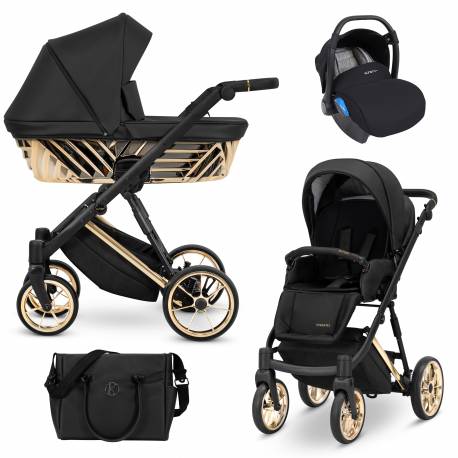 Poussette 4 en 1 Ivento premium glam black pearl