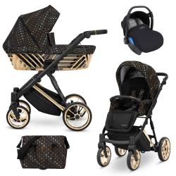 Poussette 4 en 1 Ivento premium glam white style