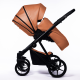 Poussette trio Nexus camel en cuir