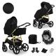 Poussette trio Mata châssis gold - 5 coloris