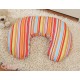 Parure de lit bébé deux coeurs rayée orange