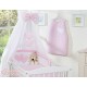 Parure de lit bébé deux coeurs rose et blanc vichy