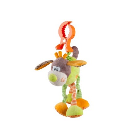 Peluche avec vibration chien pour poussette ou cosy