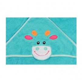 Serviette de bain avec capuche turquoise vahce