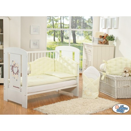 Parure de lit bébé chic crème