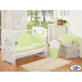 Parure de lit bébé chic vert
