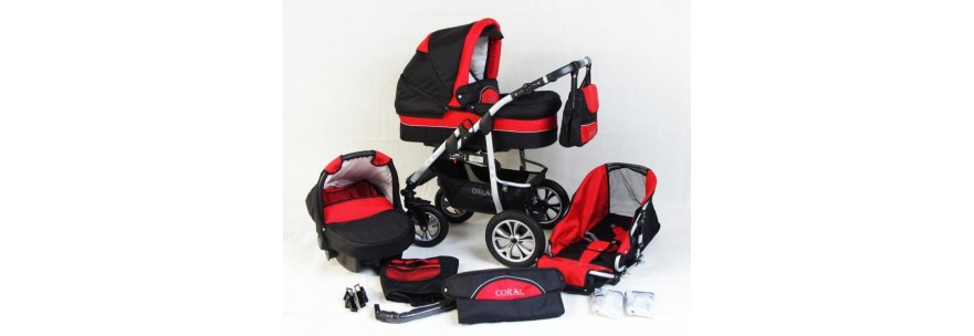 Poussette trio coral