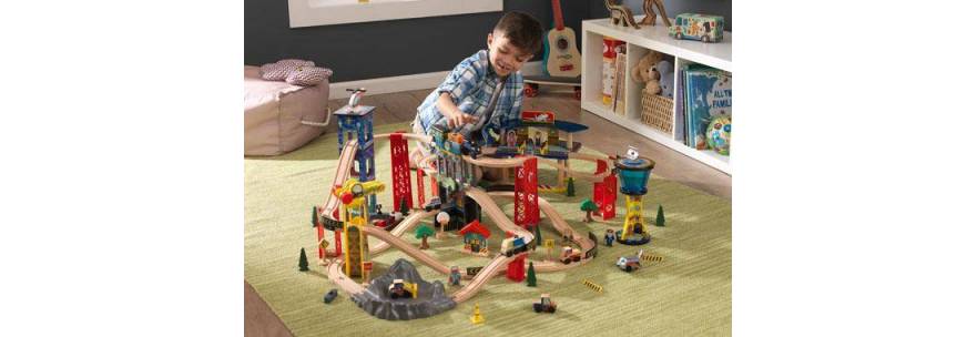 Circuit de trains en bois